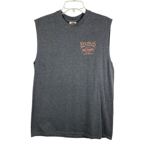 Harley Davidson Sleeveless Tee Size Large READ Sturgis South Dakota HD 2011 NWOT - Picture 1 of 7